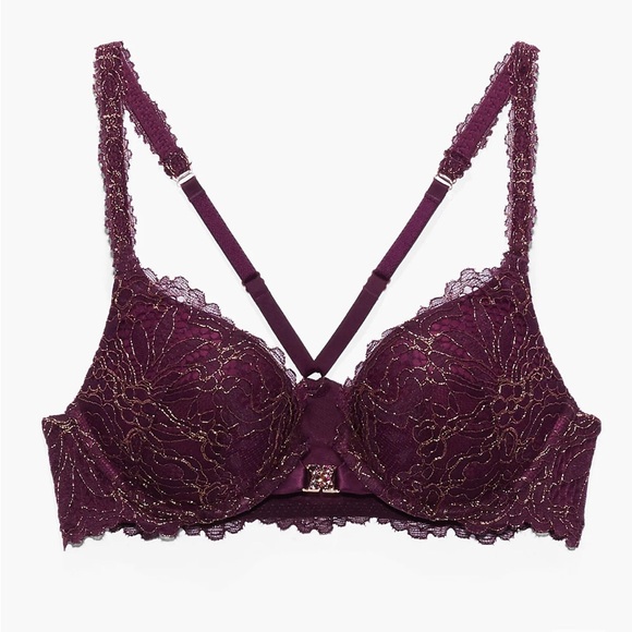 Savage X Fenty Late Night Purple ROMANTIC CORDED LACE PUSH-UP BRA & Garter Skirt - Picture 6 of 15